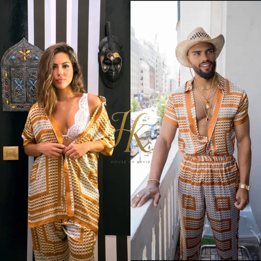 Couple Outfit Inspo – Coordinated Silk Fashion Statement