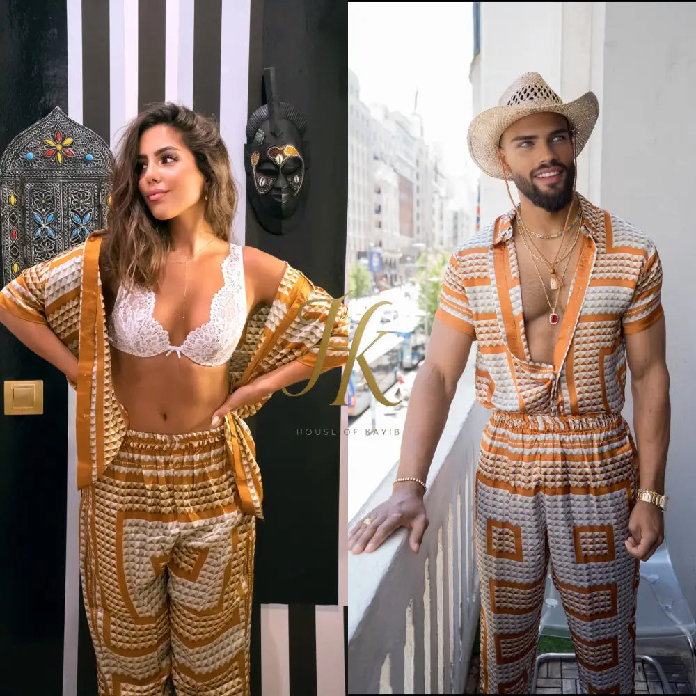Couple Outfit Inspo – Coordinated Silk Fashion Statement
