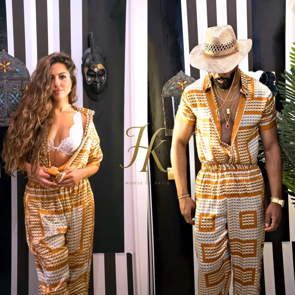 Couple Outfit Inspo – Coordinated Silk Fashion Statement
