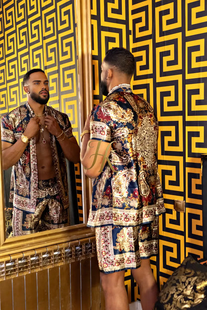 Elegant Couple Matching Outfit – Mulberry Silk Dreams