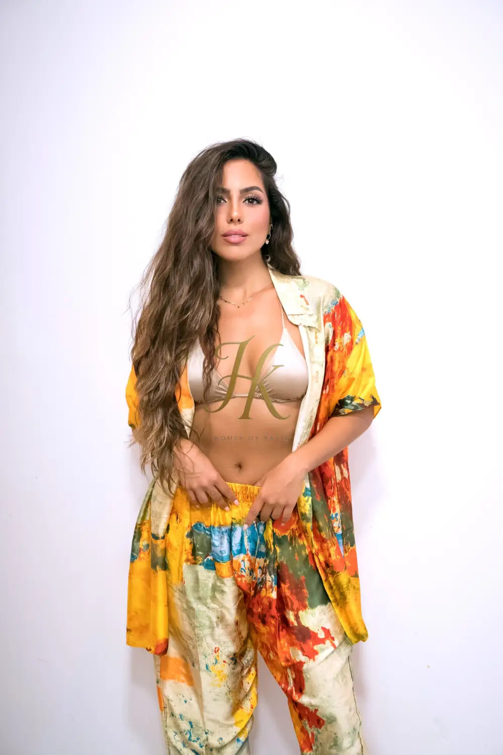 Luna Opal Silk Set – Limited Edition Women’s Luxe Shirt & Pants