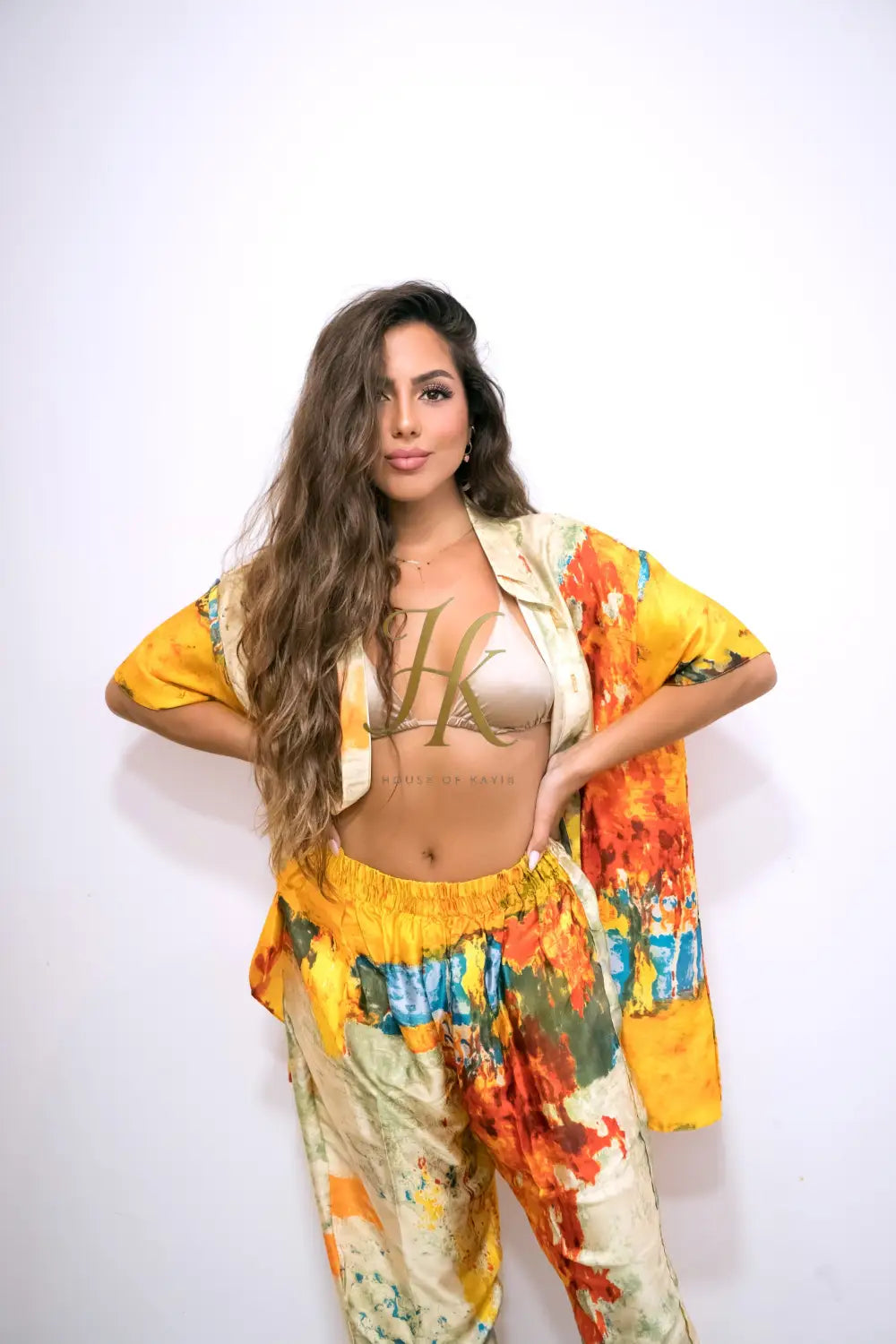 Luna Opal Silk Set – Limited Edition Women’s Luxe Shirt & Pants