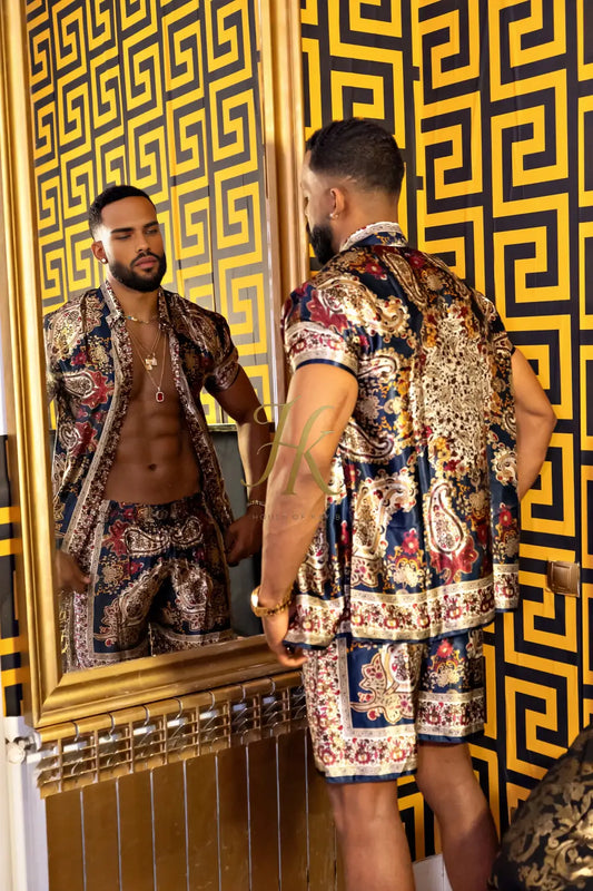 Men’s Premium Silk Set – Luxury Shirt & Pant Outfit