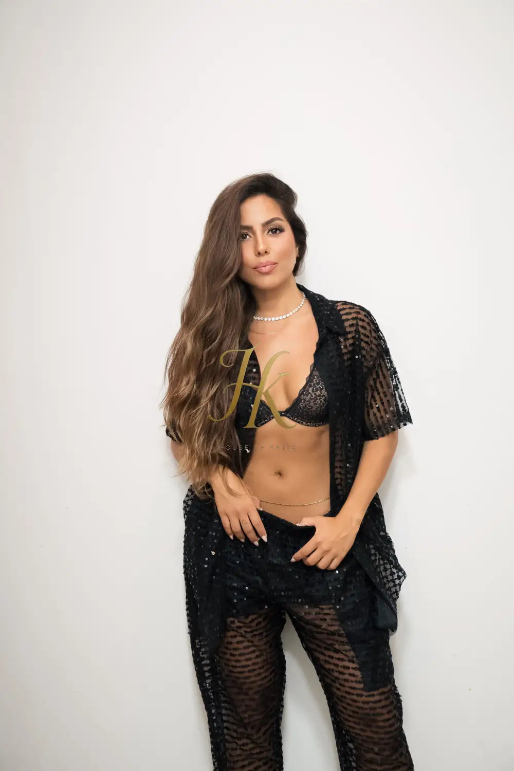 Premium Designer Shirt & Pants | Celestial Lace women Set – Matching Romantic Outfits for Stylish Duos