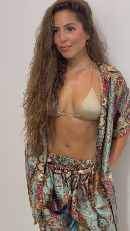 Silk Muse Set – Pure Silk Shirt & Pants for Women