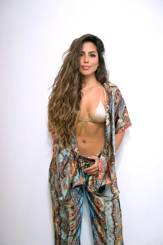 Silk Muse Set – Pure Silk Shirt & Pants for Women
