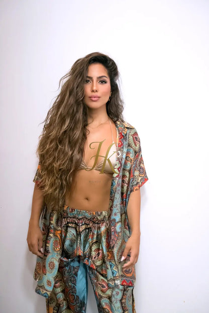 Silk Muse Set – Pure Silk Shirt & Pants for Women