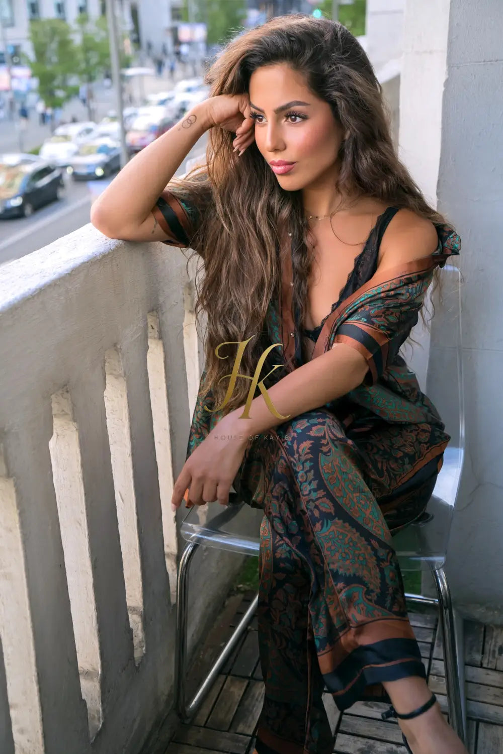 Women’s Luxury Silk Set – Premium Designer Shirt & Pants | Elegant Haute Couture Outfit for Summer Events & Evenings