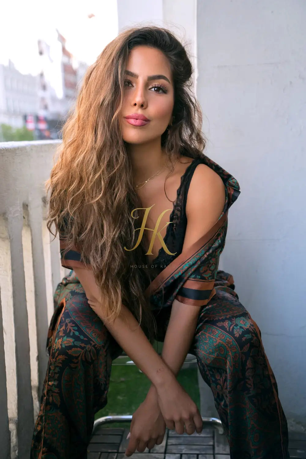 Women’s Luxury Silk Set – Premium Designer Shirt & Pants | Elegant Haute Couture Outfit for Summer Events & Evenings